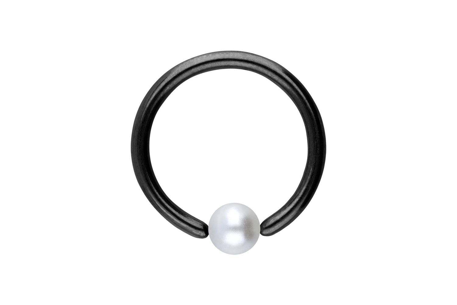 Chirurgenstahl Klemmkugelring Piercing SYNTHETISCHE PERLE